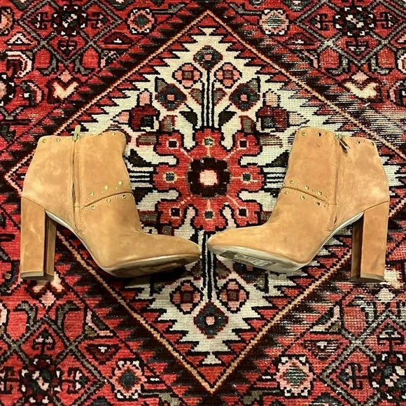 SAM EDELMAN CHANDLER STUDDED SUEDE ZIP CLOSURE ANKLE BOOT 8.5 - Picture 6 of 7
